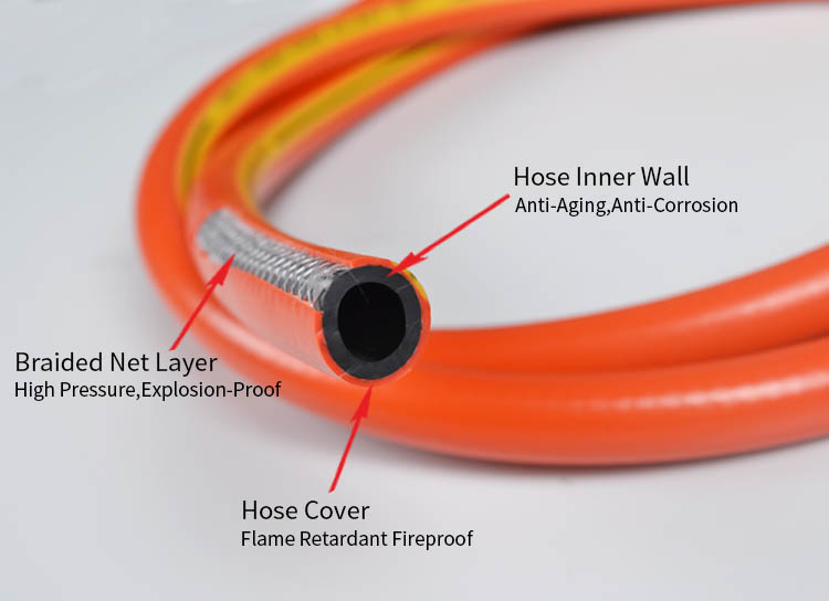 lpg gas tank with hose